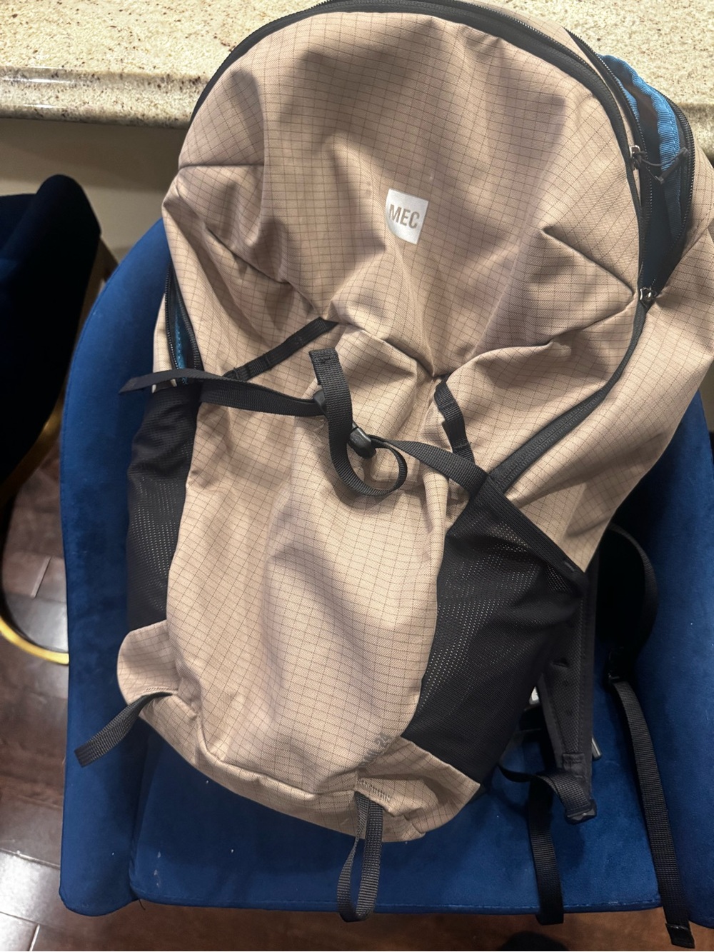 MEC Beige and Black Everyday Backpack MEC Trail 24 Pack